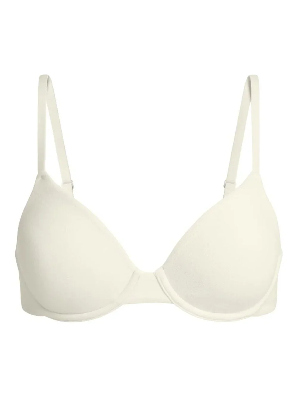 Skims Cotton Jersey T-Shirt Bra in Bone - Picture 3 of 7
